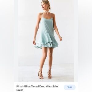 NWT Urban Outfitters Kimchi Blue Tiered Drop Waist Mini
Dress